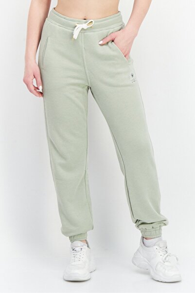 O'Neill Women Drawstring Stretchable Brand Logo Sweatpants, Light Green