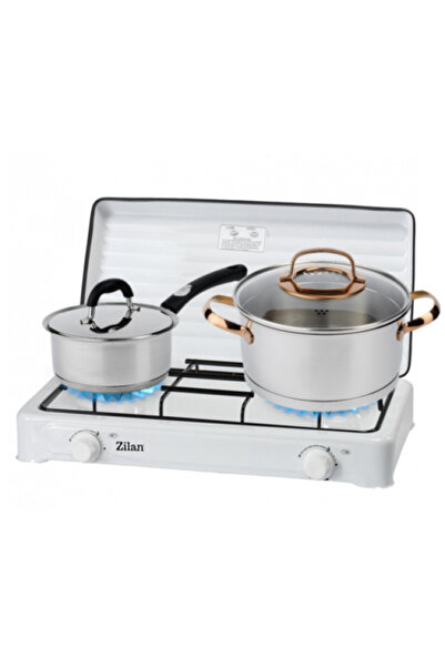 Zilan Aragaz GPL butelie ZLN0025, 2 arzatoare, portabil, alb