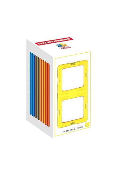 Magformers Joc magnetic de construcție Rectangle Set - 12 piese in forma de d...