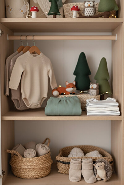 Salvia Dione Baby Boy Pants - 100% Cotton, Elastic Waist, Jogger, Cotton Lined, Brick Color, Natural, Comfortable, Stylish