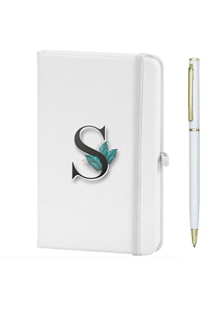 LİNOVERA Letter S Floral Printed Notebook