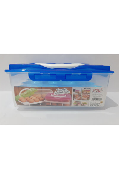 renkli çiçekler 24-Piece Egg Storage Container Egg Box with Lid Blue Color Plastic Egg Holder
