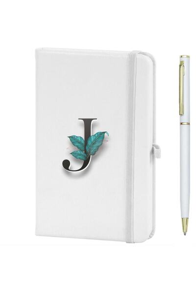 CVCWOOD Letter J Flower Printed Notebook