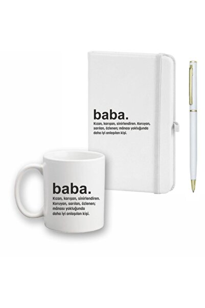 LİNOVERA Notebook, Pen and Mug Set for Father's Day