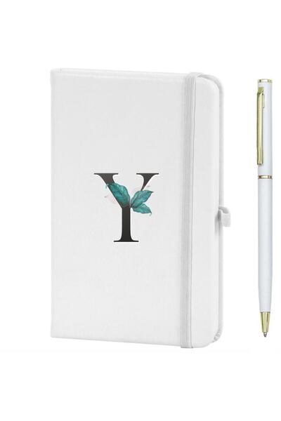 CVCWOOD Letter Y Floral Printed Notebook