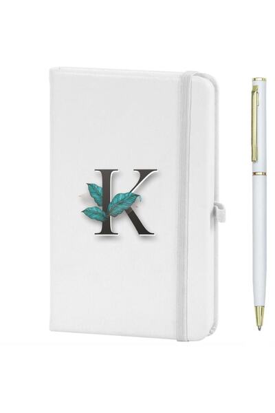 CVCWOOD Letter K Flower Printed Notebook
