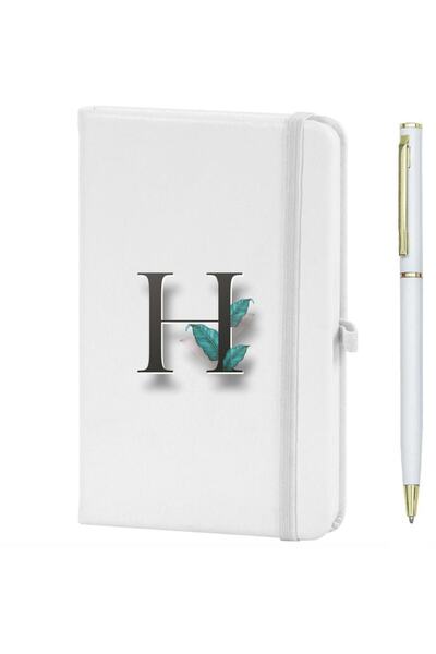 CVCWOOD Letter H Floral Printed Notebook