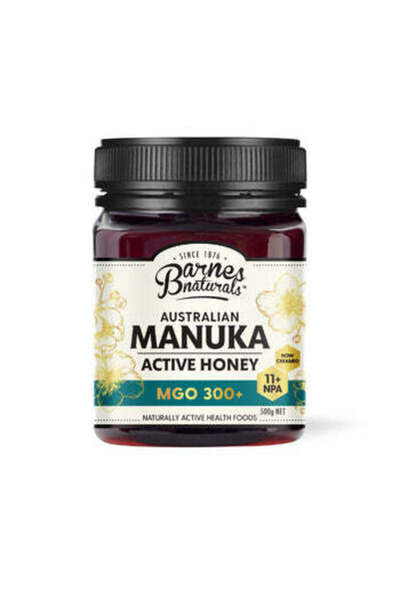 MEDIVA PHARMACY عسل مانوكا النشط من بارنز ناتشورالز MGO 300+ 250 جرام