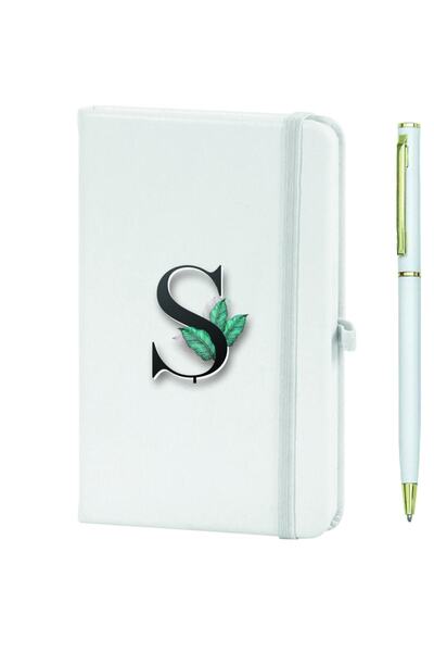 CVCWOOD Letter S Flower Printed Notebook
