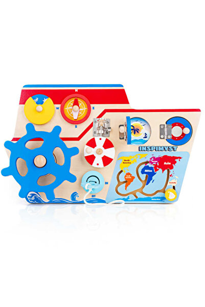 OEM Busy Board Montessori Vapor din lemn – Placa senzorială | ZukiToys.ro