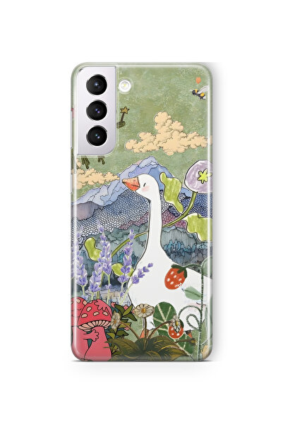 FLAMENKO حافظة هاتف شفافة متوافقة مع هاتف سامسونج جالاكسي S22 مع تصميم مرسوم ...