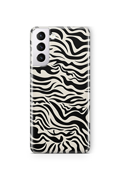 FLAMENKO حافظة هاتف سامسونج جالاكسي S22 شفافة بنمط الحمار الوحشي