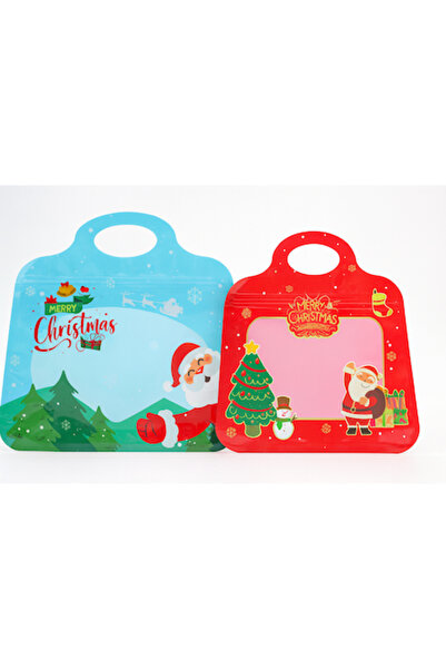 OEM Set de 2 pungi de Crăciun cu fermoar și mâner, plastic reutilizabil și re...