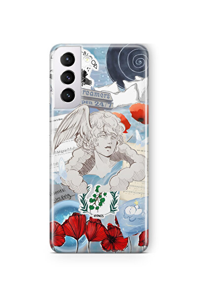 FLAMENKO حافظة هاتف شفافة بنمط هيبنوس متوافقة مع هاتف سامسونج جالاكسي S22