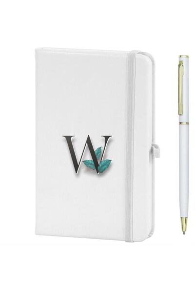 CVCWOOD Letter W Floral Printed Notebook