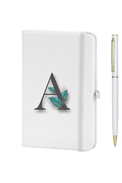 LİNOVERA Letter A Floral Printed Notebook