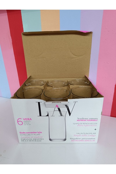 DEKOR ZÜCCACİYE HOME Lav 6-Piece Tall Soft Drink Glasses