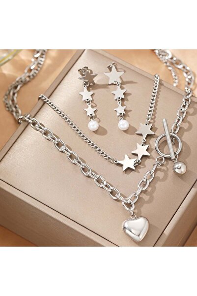 KEVSA Jewelry Set colier și cercei din oțel inoxidabil - LPD1418