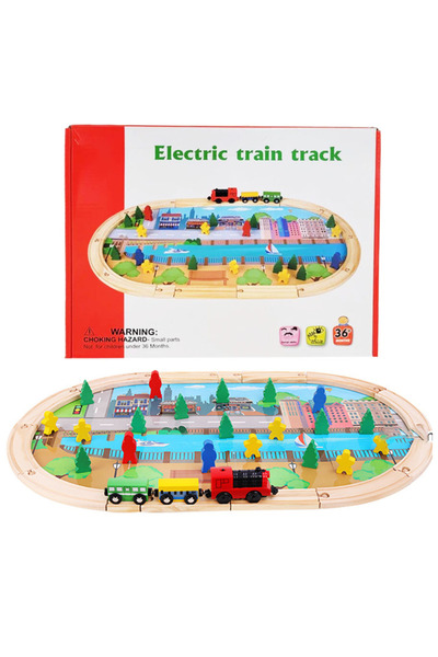 OEM Circuit tren magnetic din lemn – joc constructiv pentru copii 3 ani+