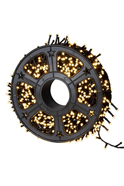 WXZ SHOP Instalatie de Craciun 120m, LED Alb Cald, Fir Negru, 8 Jocuri, IP44,...