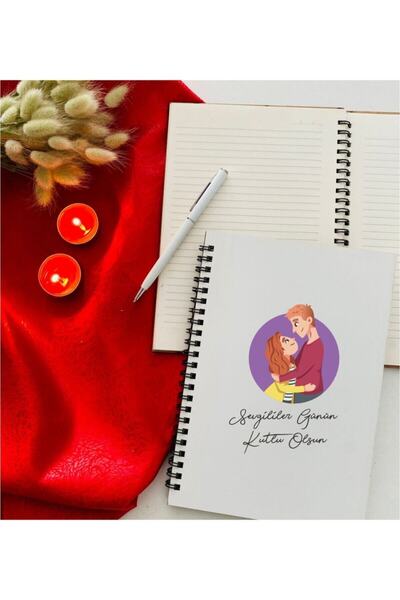 LİNOVERA Happy Valentine's Day Notebook Pen Set