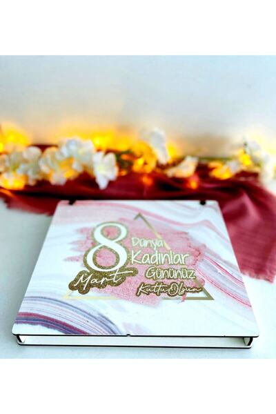 CVCWOOD Women's Day Wooden Notebook Pen Set with Wooden Box - Pmbe2