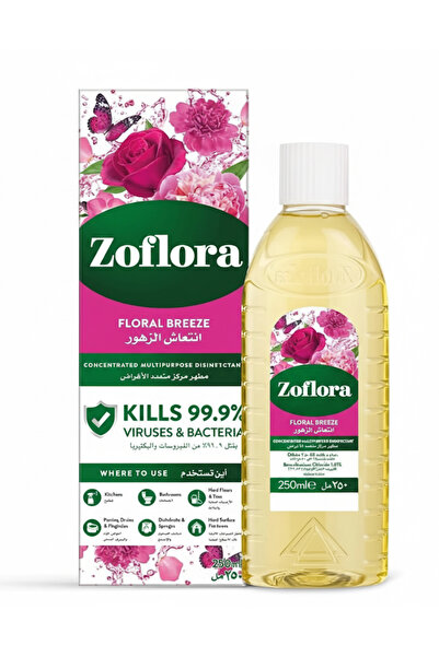 Zoflora مطهر مركز برائحة نسيم الزهور، 250 مل