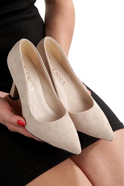 Y ESMA Stiletto Ten Suede Medium Heel Women's Shoes New Season