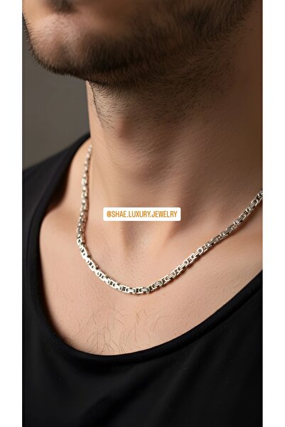 Shae Jewelry قلادة سلسلة كينج من الفولاذ المقاوم للصدأ 60 سم