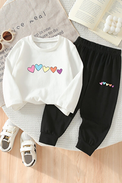 ADABEBEK Premium Colorful Hearts Printed Bottom Top Baby Set 24593