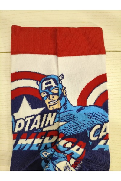 ikosga Captain America Patterned Socet Socks 40 - 46