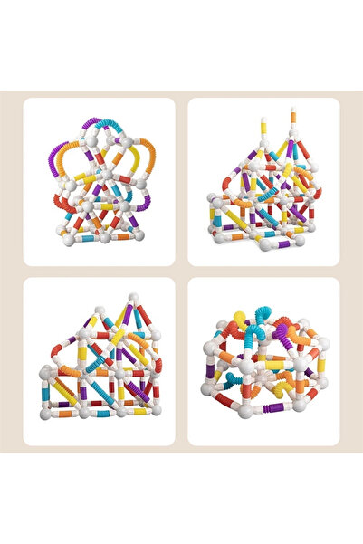 Toyska Flexible magnetic construction set with tubes and balls, 45 pieces, multicolor V