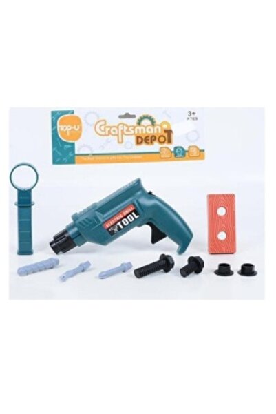 CREATIVE Toy Drill with Accessories for Kids 3+, 22 x 29 x 6 cm, Blue