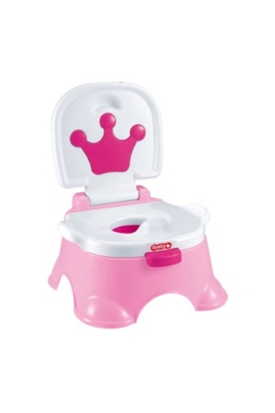 CREATIVE Portable potty 3-in-1, toilet reducer, collector bowl or stool, 44 x 33 x 21 cm, Pink/Green