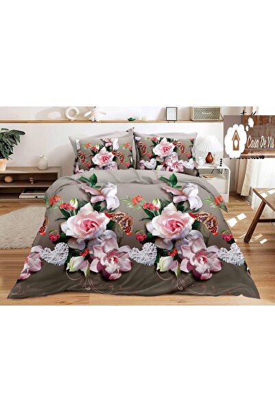 Casa de Vis Double bed linen set, satin cotton, 220 x 230 cm, 4 pieces, multi...