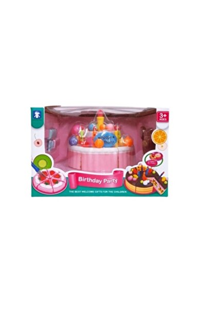 CREATIVE Toy cake for children 3 years+, with slices and candles, reusable, multicolor