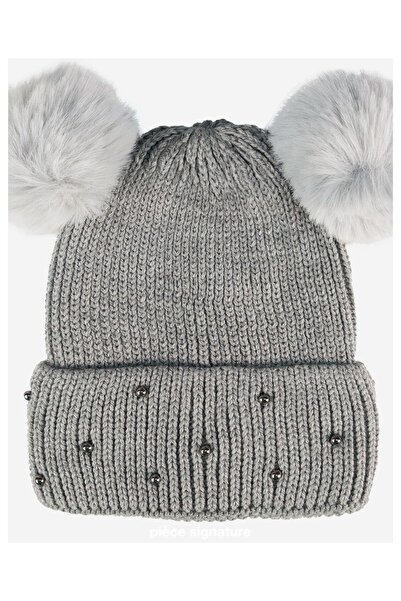 PIECE SIGNATURE Winter Beanie with Pom Pom for Women and Teens