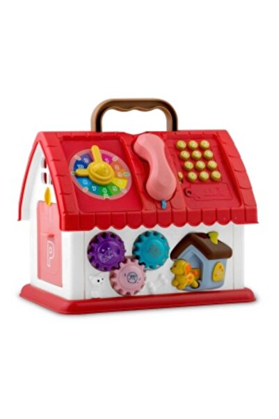 CREATIVE Căsuță de joacă interactivă cu telefon, sunete, volan și butoane, pentru copii de peste 3 ani, roșu/albastru