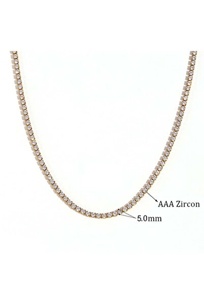 KEVSA Jewelry Colier/lanț de tenis din oțel inoxidabil - 5mm - LPD1457