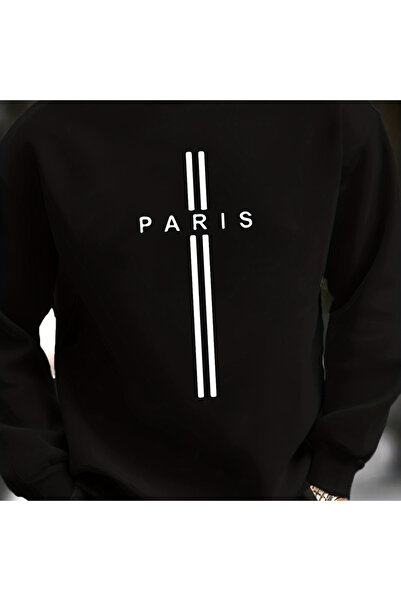 BYNPOL    Men's Long Sleeve Crew Neck Two Thread Blouse with Text Detail