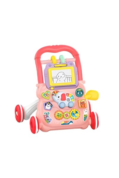 CREATIVE Premergător educativ interactiv pentru copii de la 1 an+, 40 x 40 x 32 cm, roz/albastru