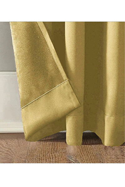 Wowlays Home Mustard Lightproof Blackout Thermal Daily Curtain New Season (En X Boy)