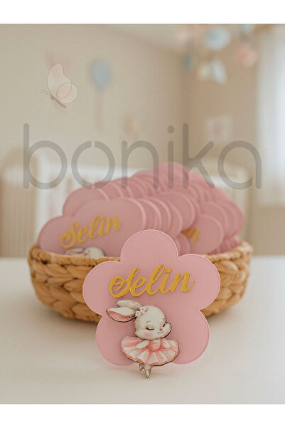 Bonika Bebek Yenidoğan Hediyelik Pleksi Magnet (10 Adet Şeffaf Poşetli)