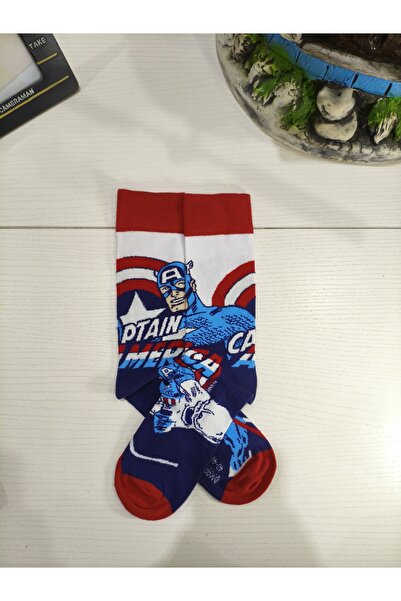 ikosga Captain America Patterned Socet Socks 40 - 46