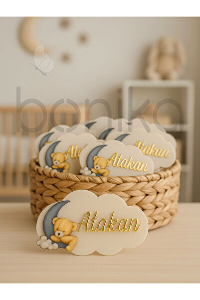 Bonika Bebek Yenidoğan Hediyelik Pleksi Magnet (10 Adet Şeffaf Poşetli)