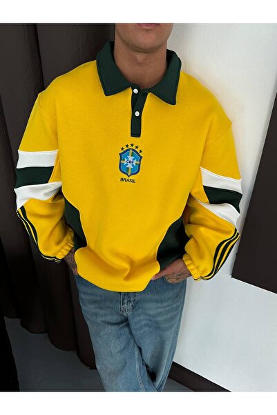 MATTİMODA Brasil Nakışlı Unisex Oversize Premium Sweatshirt