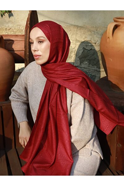 Modakaşmir Vesme Pattern Silky Jacquard Shawl
