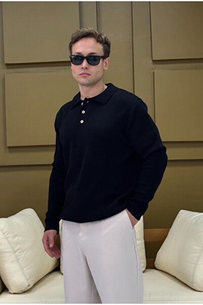 corfixman Men's Knit Polo Sweater