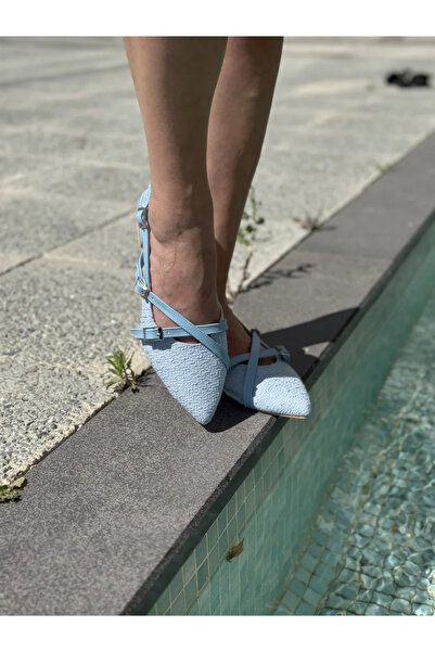 LOVE SHINE Vionna Straw Hasır Kadın Ayakkabı Yazlık ve Konforlu Stil Büyük Numara