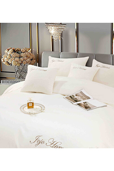 JOJO HOME Cocolino bedding set, faux rabbit fur, with elastic, 6 pieces, 180x200cm, Cream